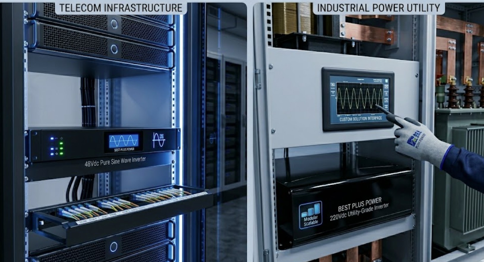 48Vdc Rack Mount Telecom Inverter